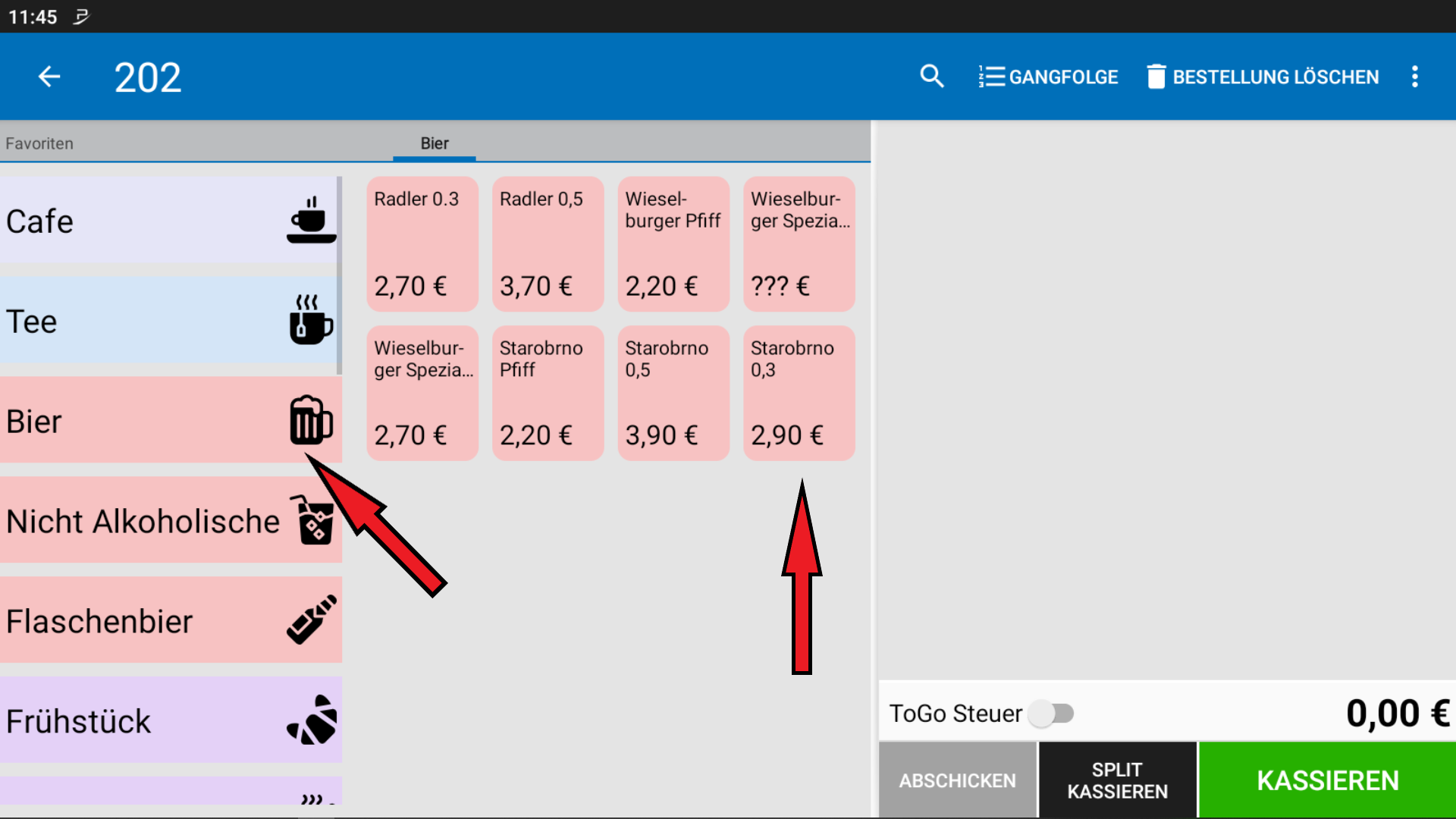 POS CASH Artikel bonieren 2