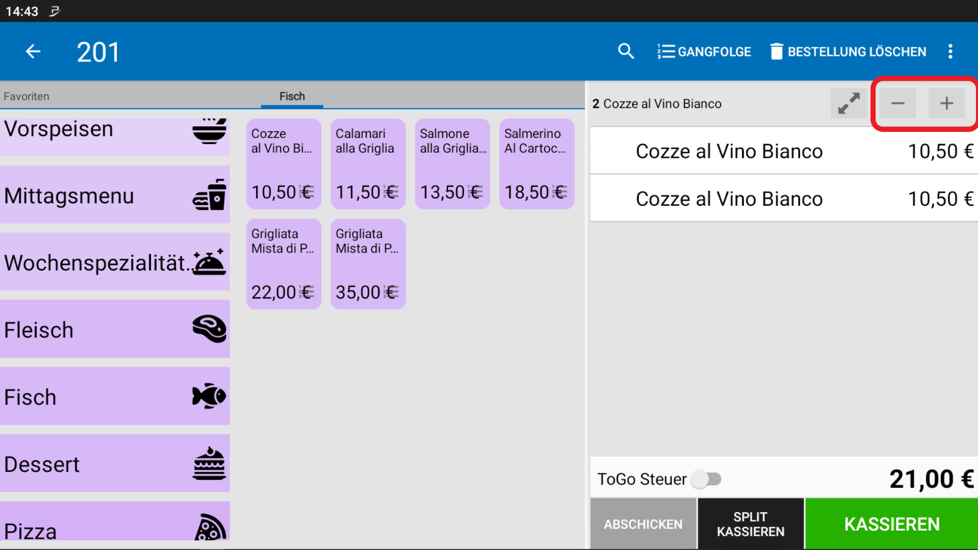 POS CASH Artikelanzahl beim Bonieren ändern 2 POS CASH Artikelanzahl beim Bonieren ändern 2