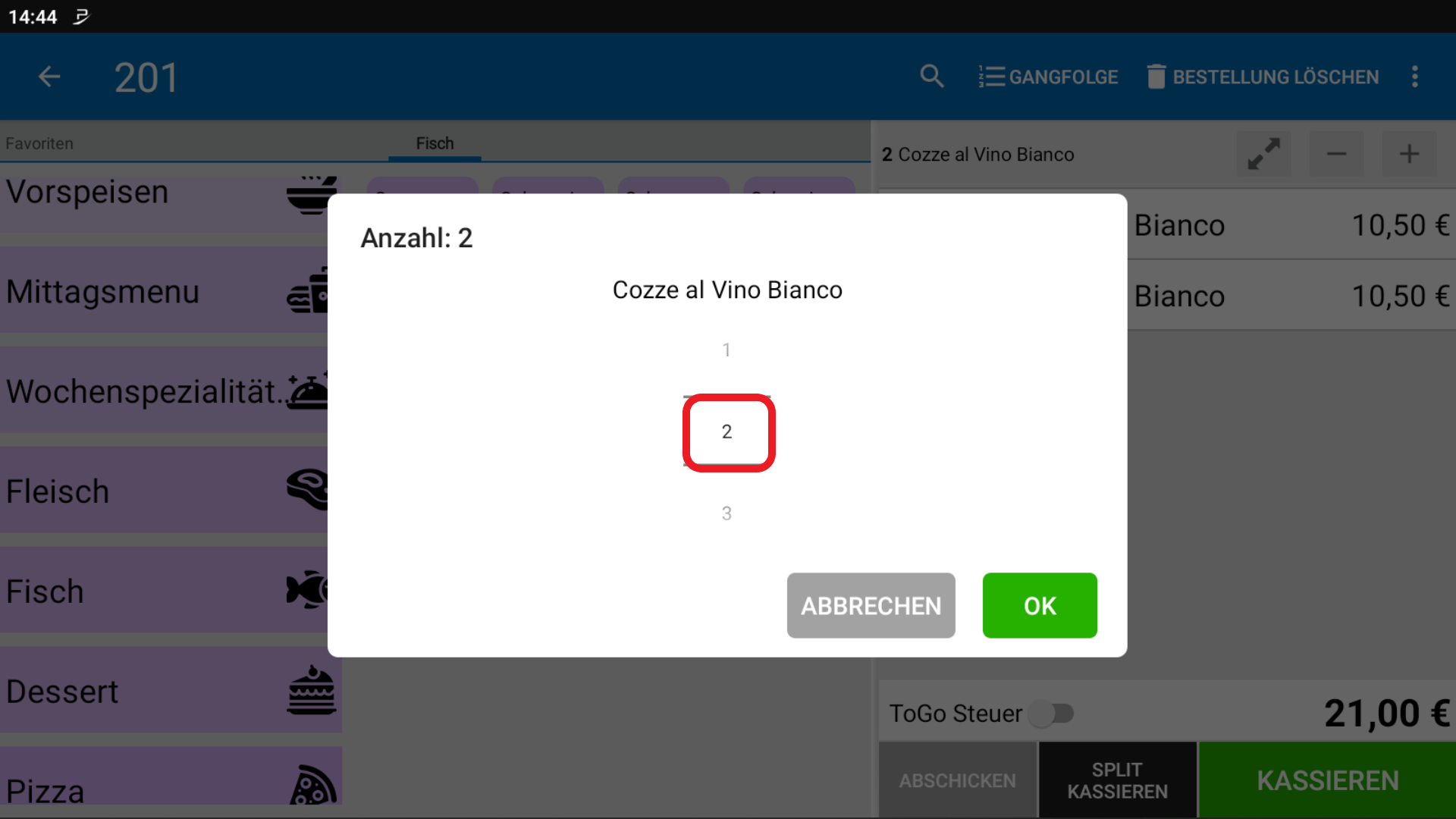 POS CASH Artikelanzahl beim Bonieren ändern 4 POS CASH Artikelanzahl beim Bonieren ändern 4