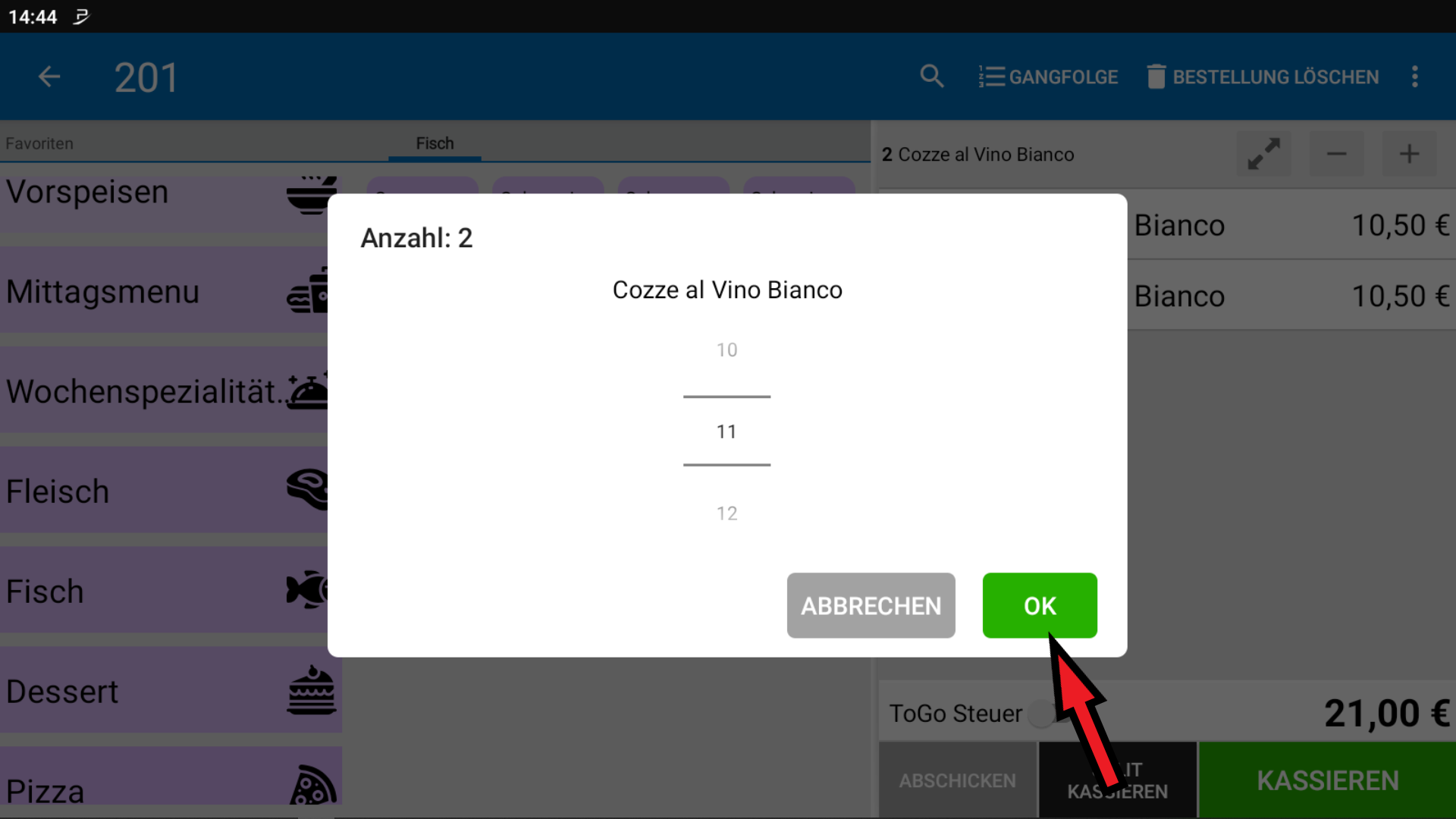 POS CASH Artikelanzahl beim Bonieren ändern 5 POS CASH Artikelanzahl beim Bonieren ändern 5