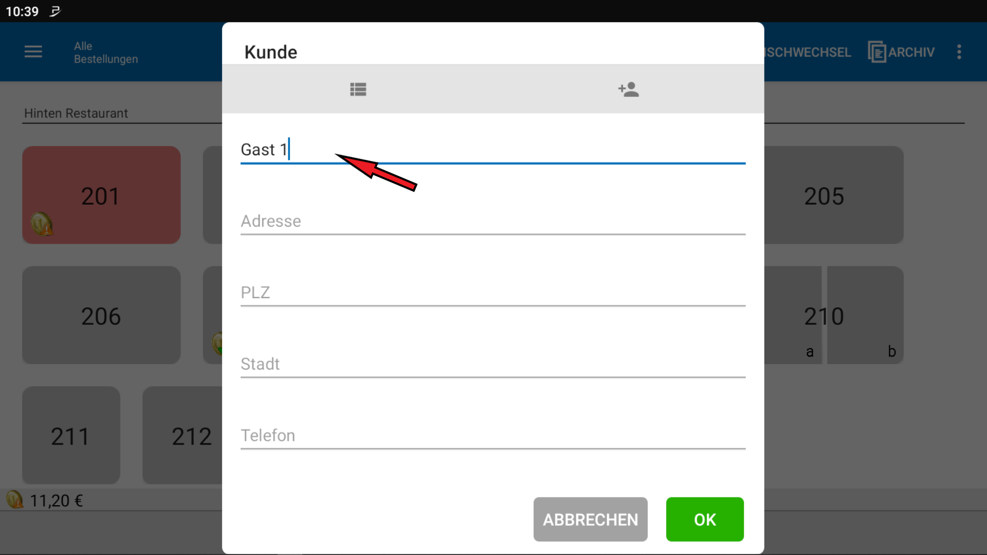 POS CASH Bewirtungsbeleg erstellen 3 POS CASH Bewirtungsbeleg erstellen 3