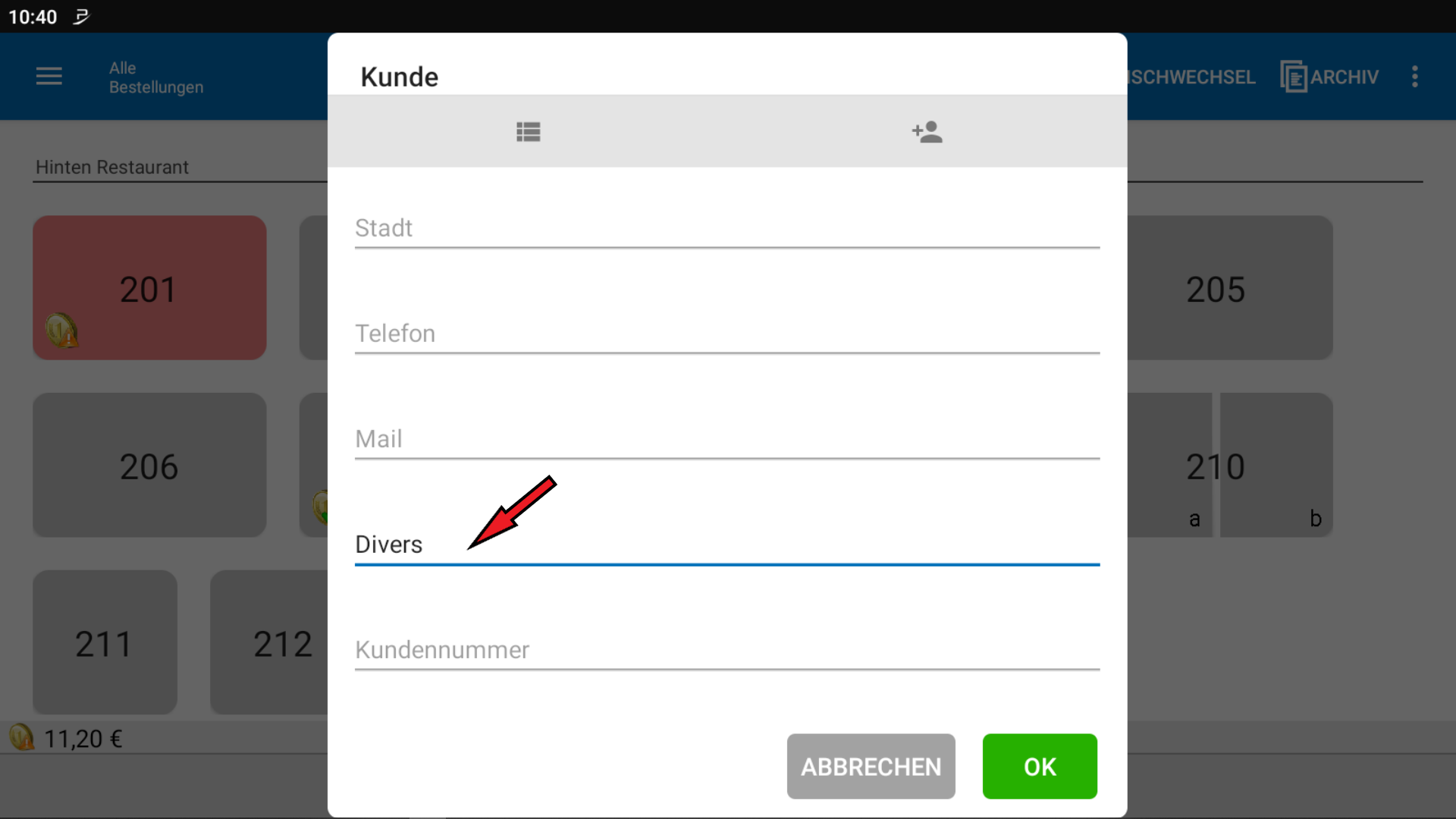 POS CASH Bewirtungsbeleg erstellen 5 POS CASH Bewirtungsbeleg erstellen 5