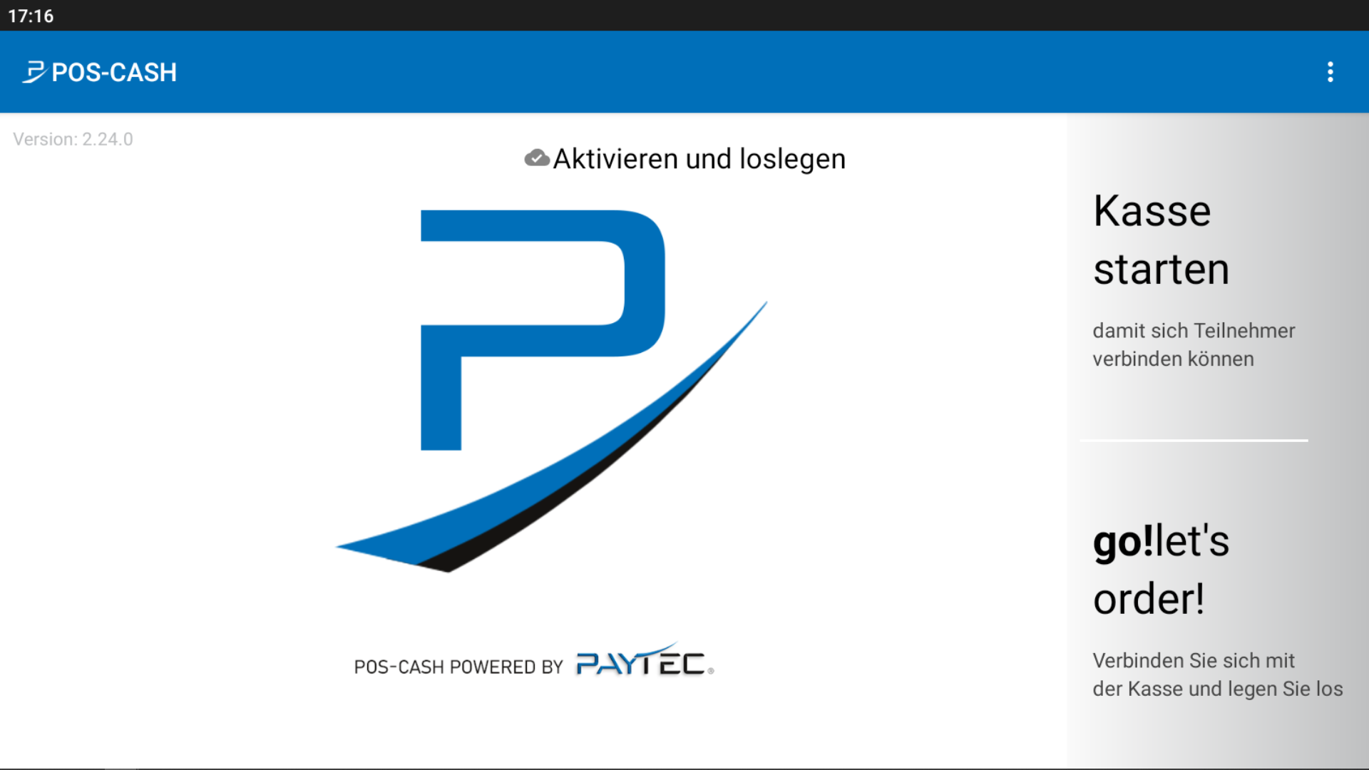 POS-CASH Kasse starten POS-CASH Kasse starten