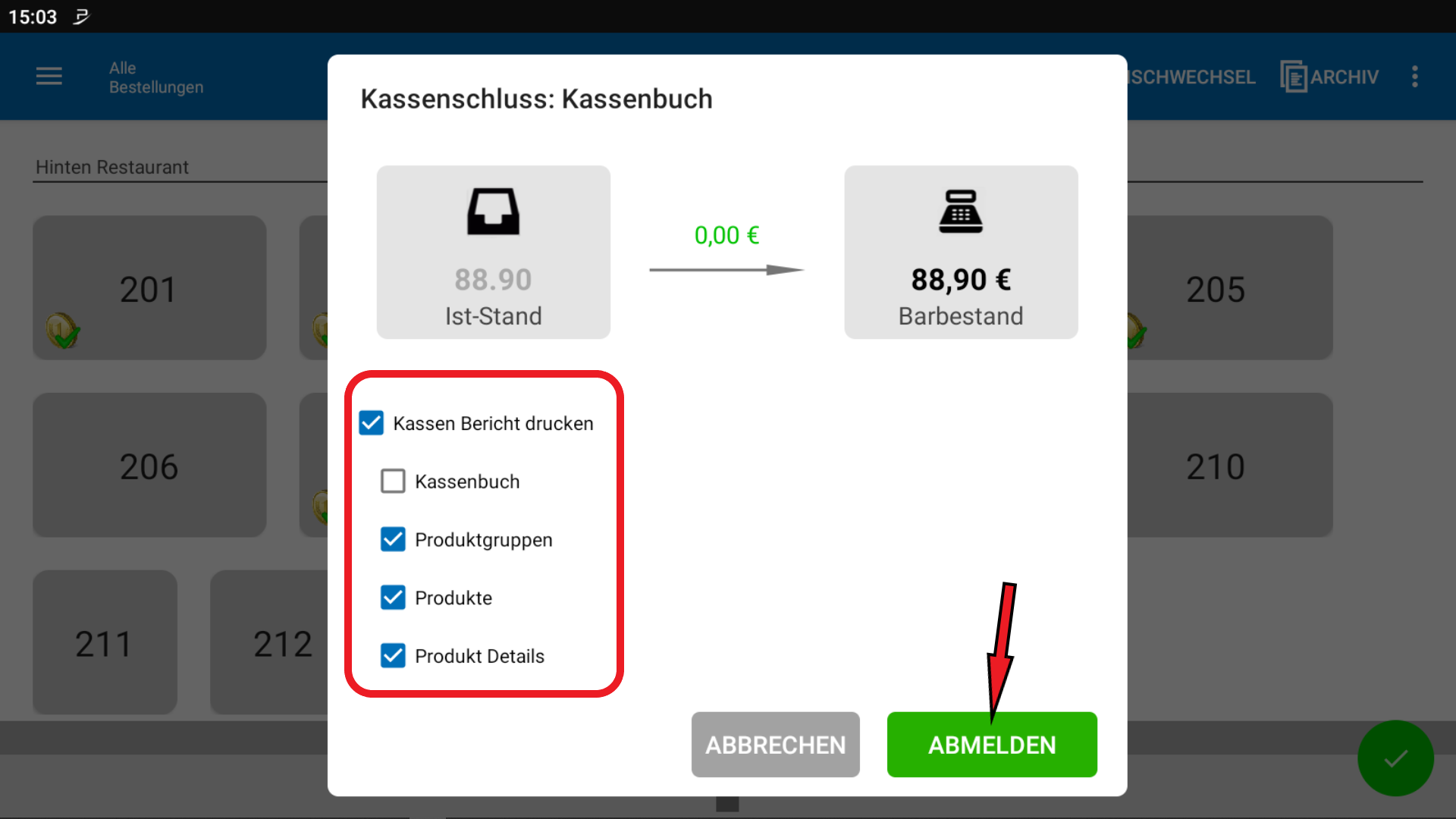 POS CASH Kassebenden 3