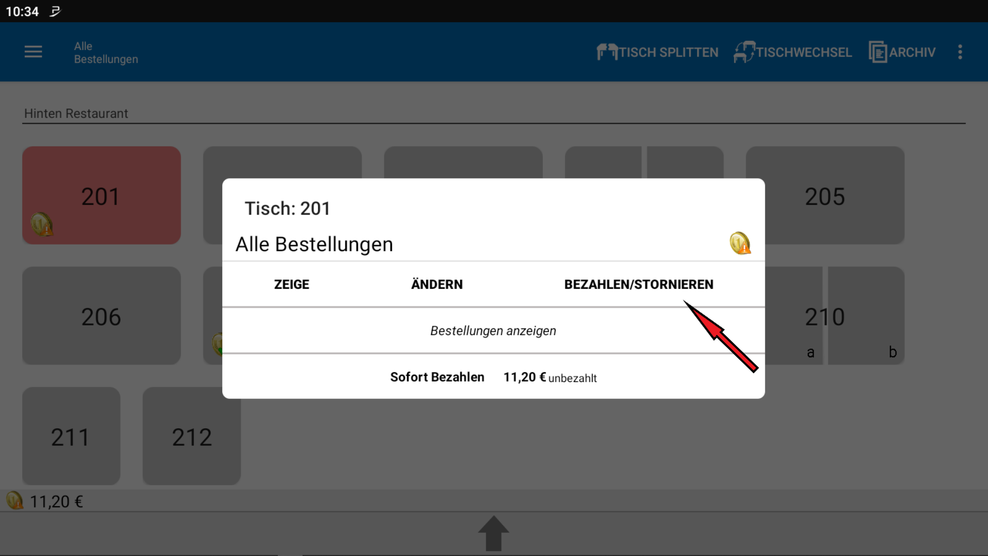 POS CASH Konsumationsbon ausdrucken 2 POS CASH Konsumationsbon ausdrucken 2