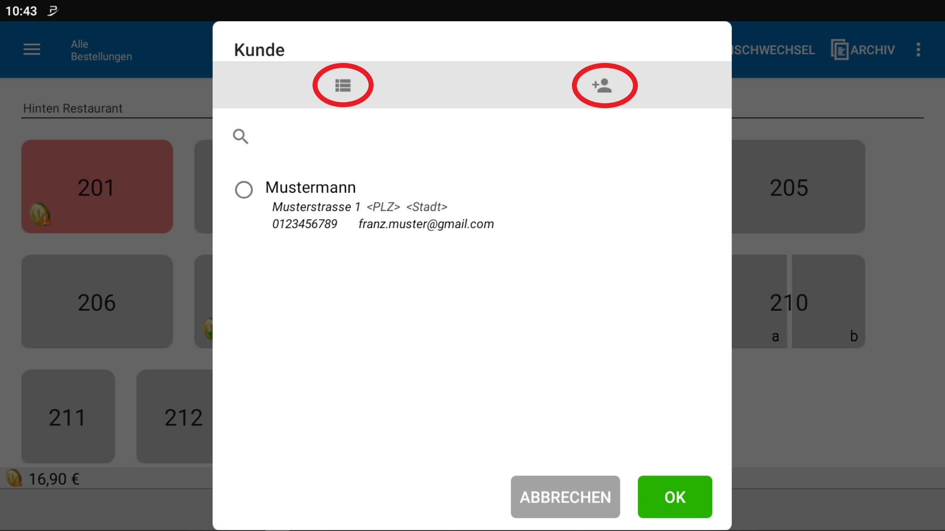 POS CASH Rechnung mit Kundenname 2 POS CASH Rechnung mit Kundenname 2