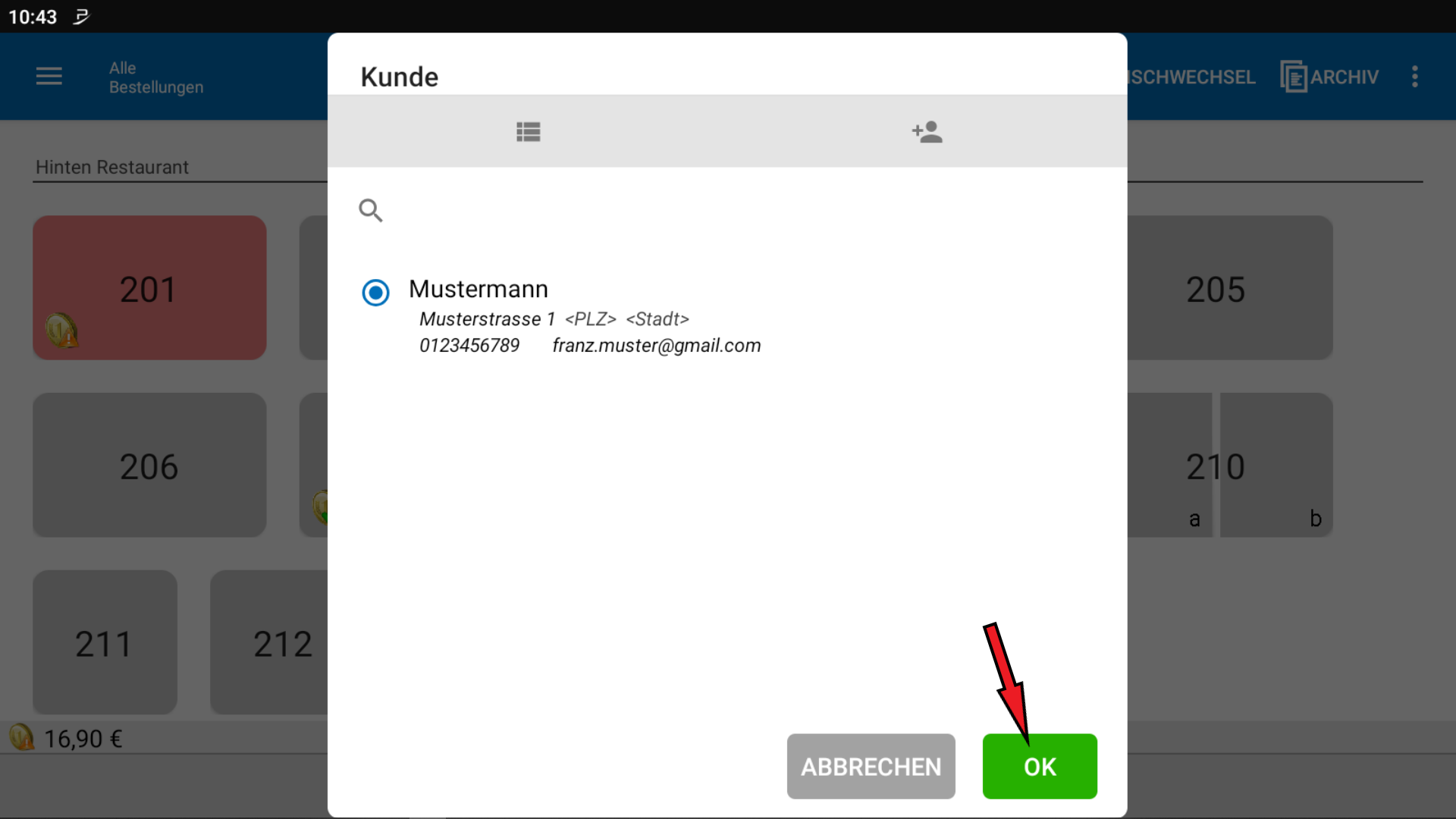 POS CASH Rechnung mit Kundenname 3 POS CASH Rechnung mit Kundenname 3