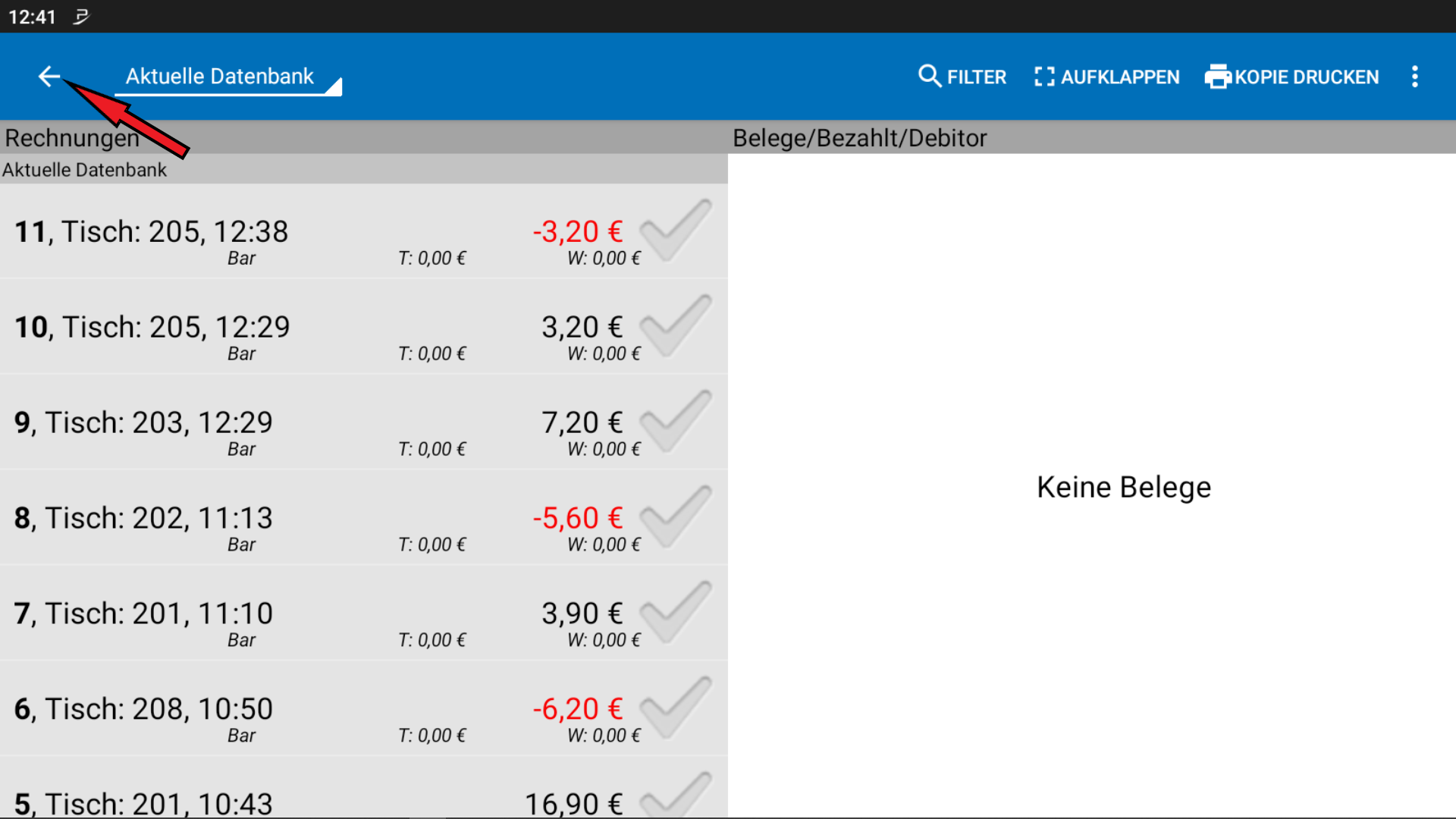 POS CASH Tischretten 4 POS CASH Tischretten 4