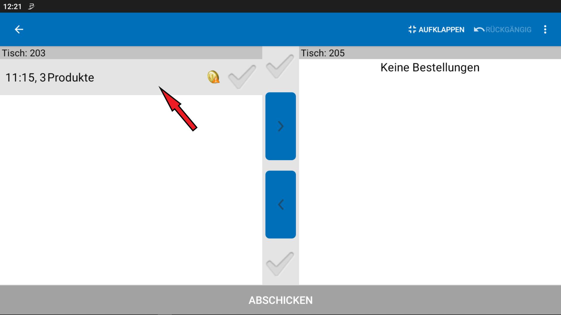 POS CASH Tischwechsel 3