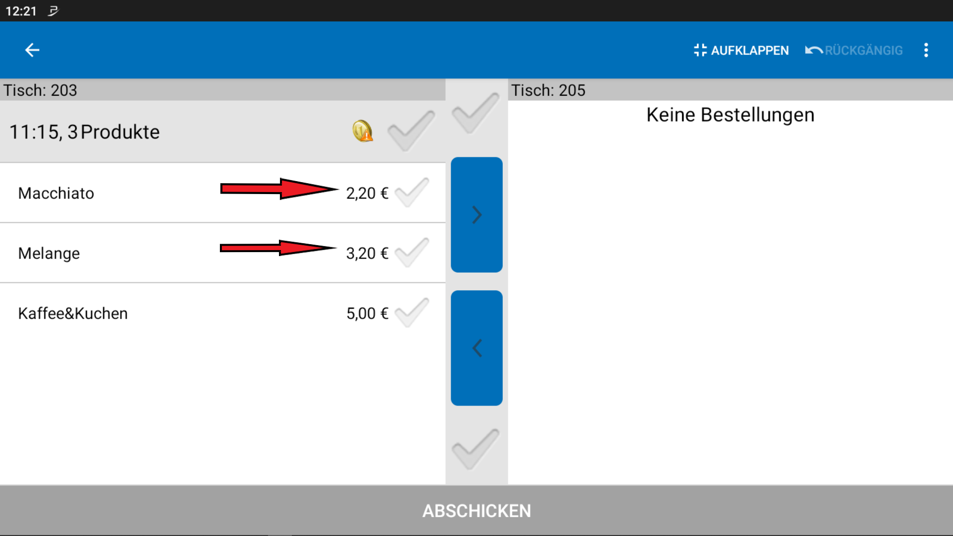 POS CASH Tischwechsel 4