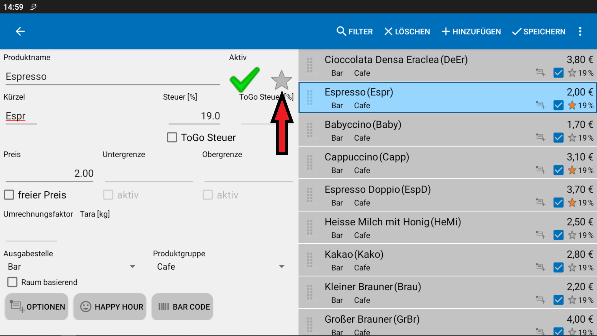 Artikel zu Favoriten hinzufügen 4