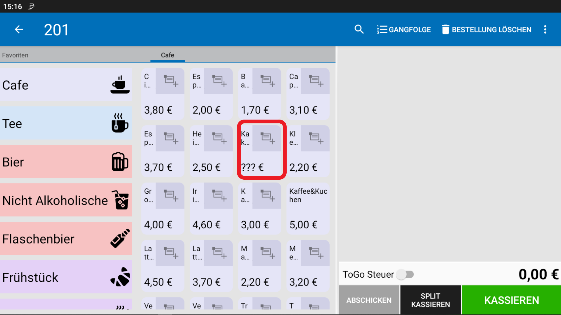 POS CASH Freie preis 6