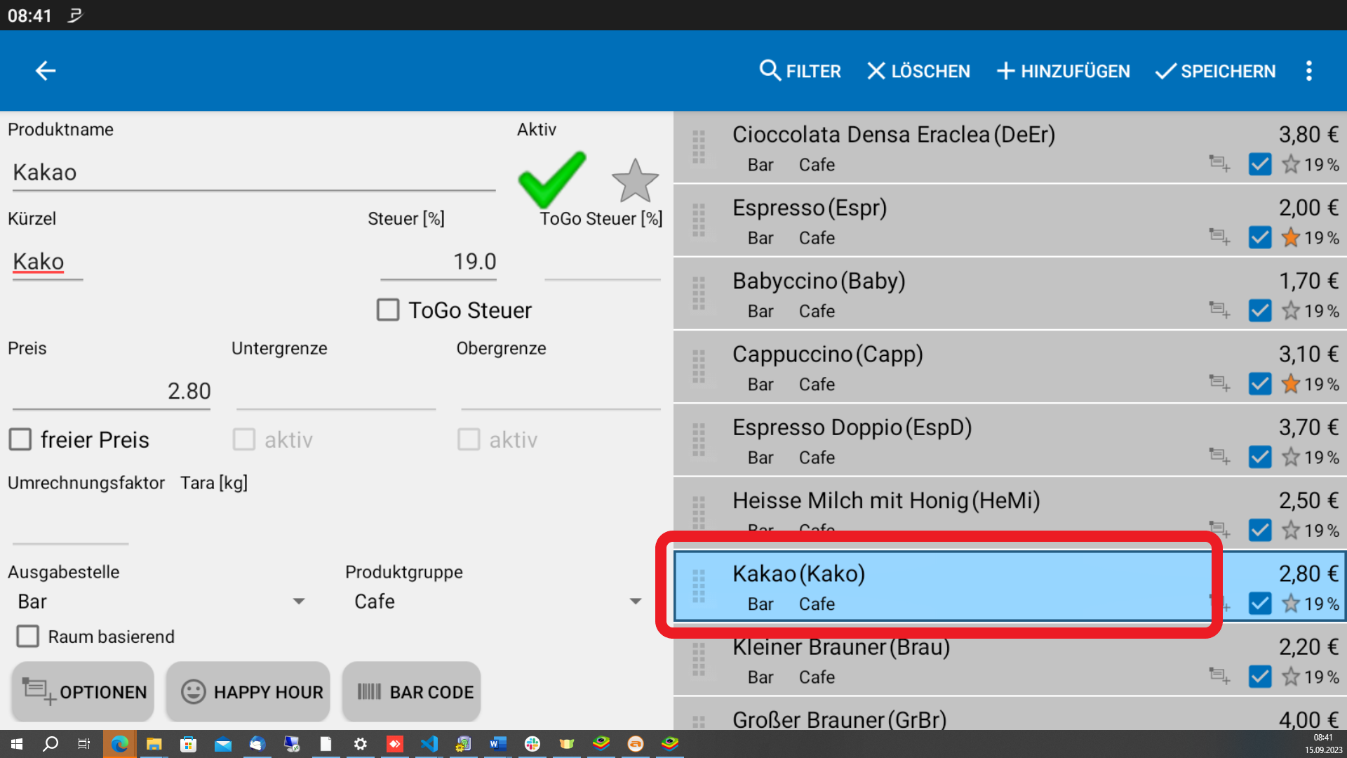 POS CASH Freie preis 3