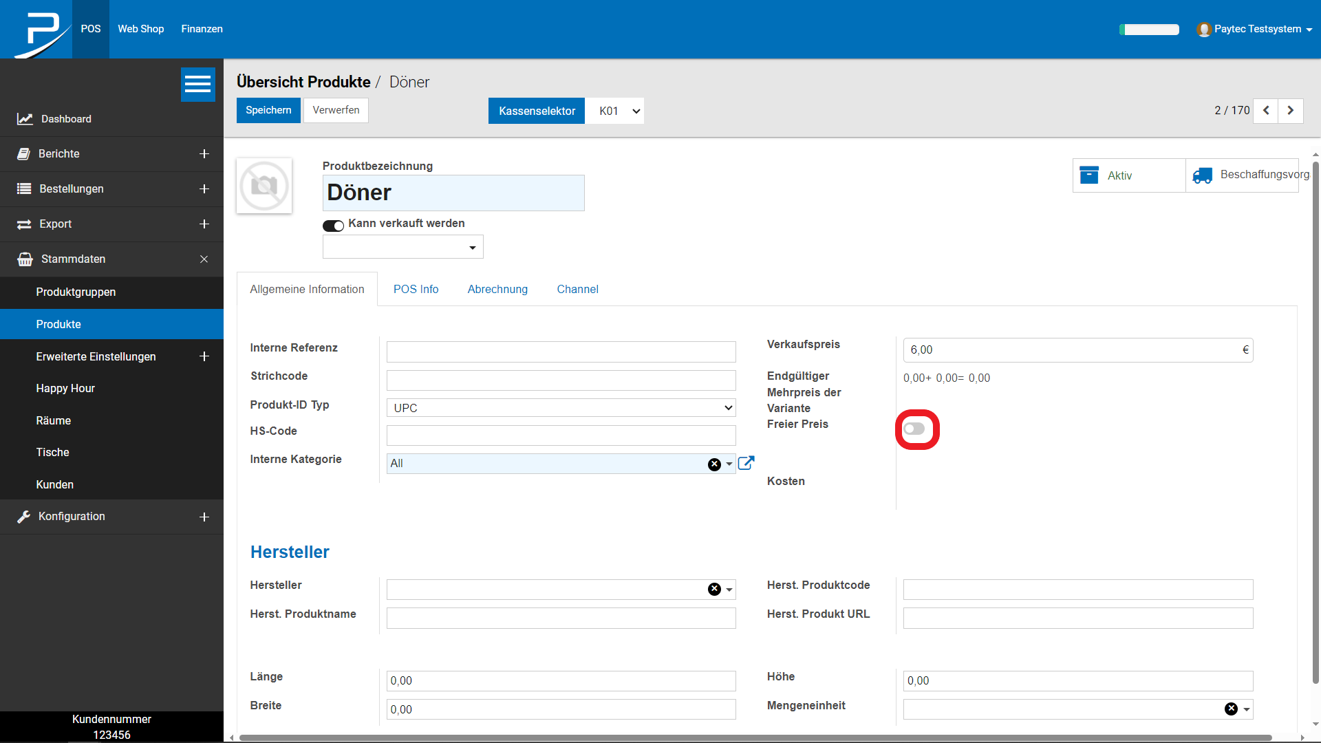 POS CASH CLOUD Freier (Diverser) Preis 4