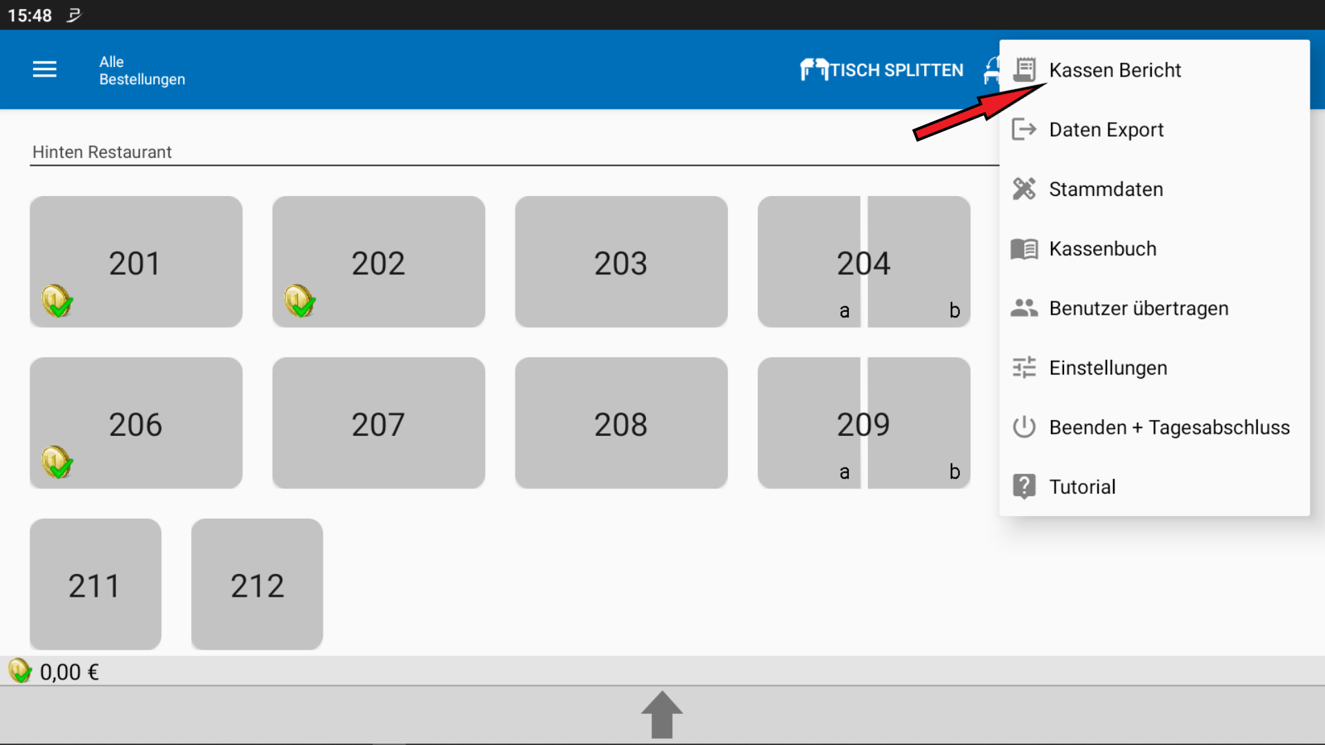 POS CASH Kassenbericht X-BerichZ-Bericht nachdrucken 2