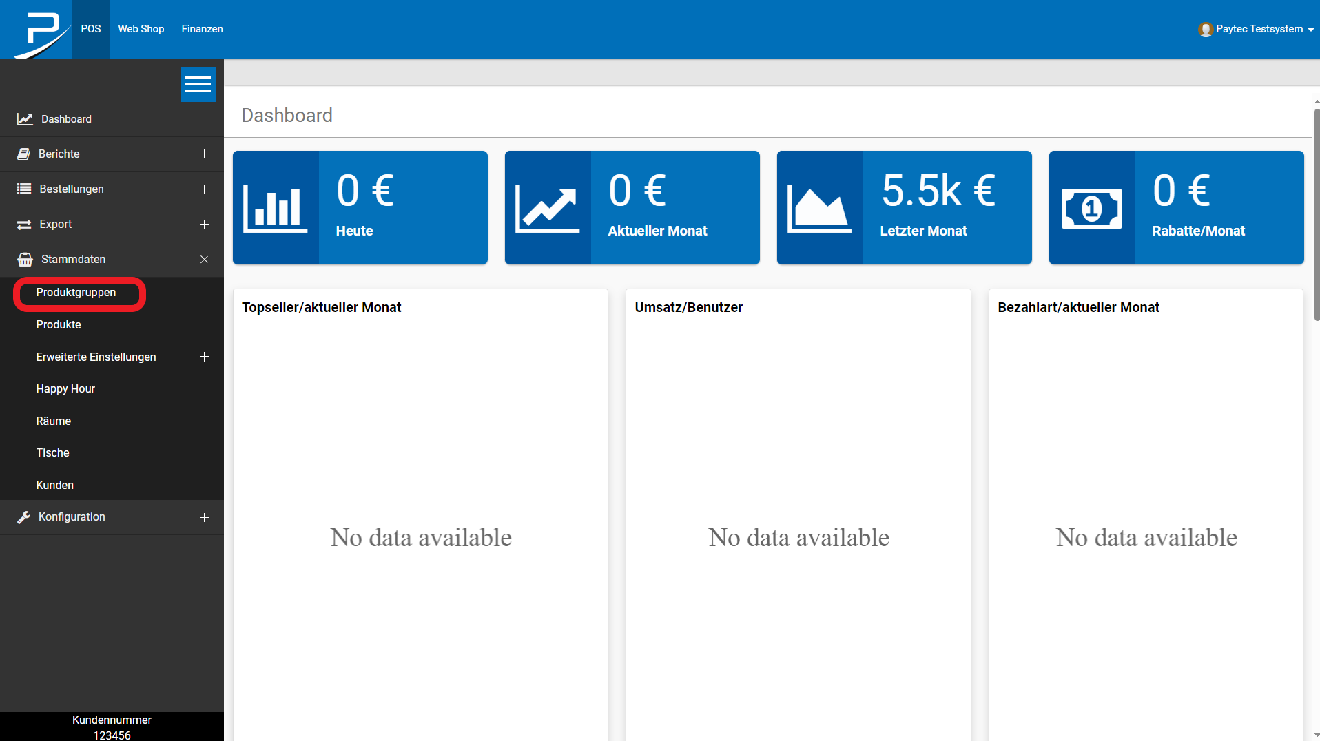 POS CASH CLOUD Produktgruppen erstellen 2