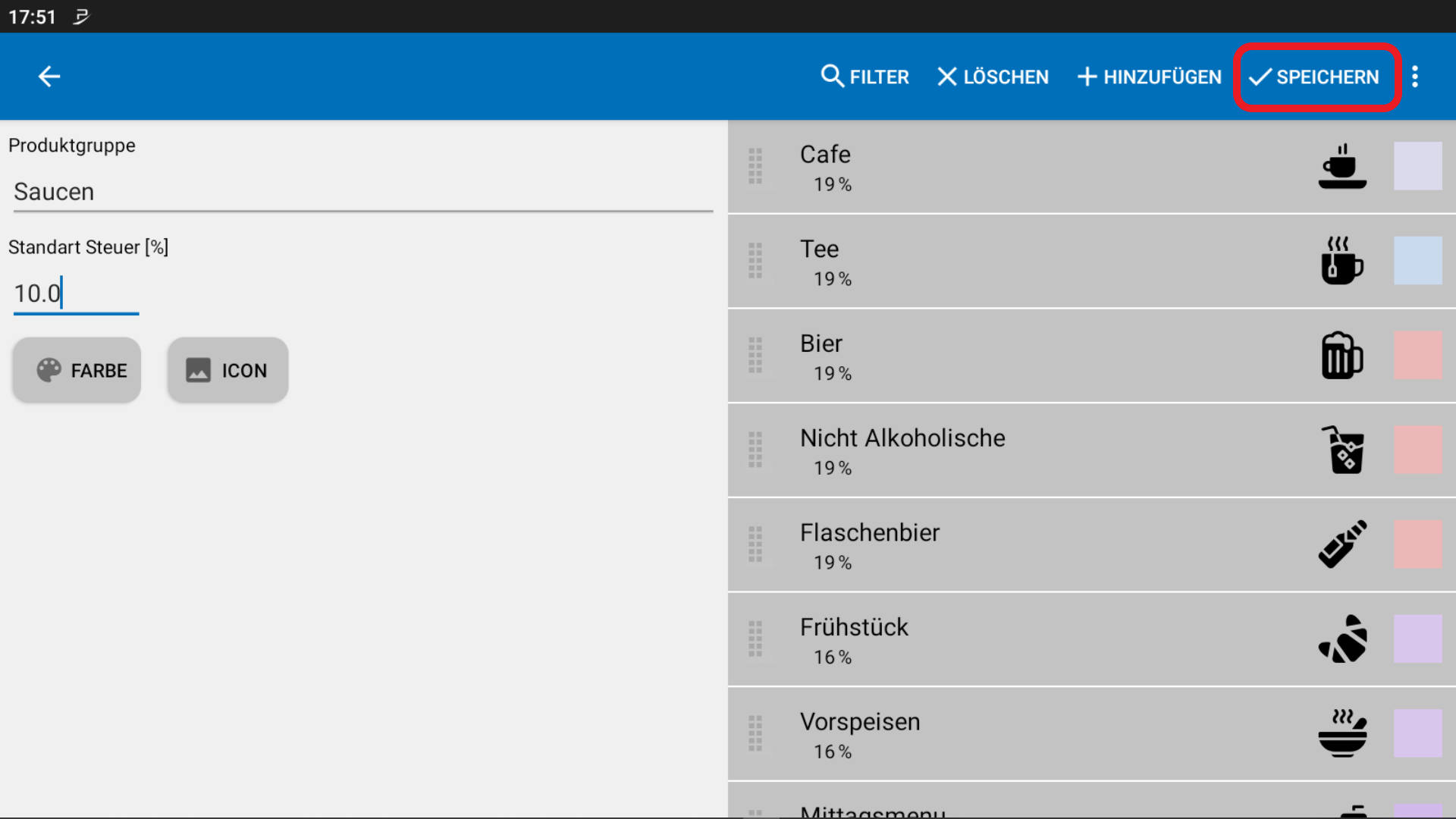POS CASH Produktgruppen erstellen 6