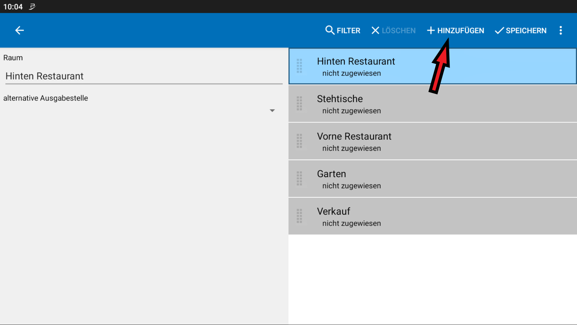 POS CASH Räume anlegen 4 POS CASH Räume anlegen 4