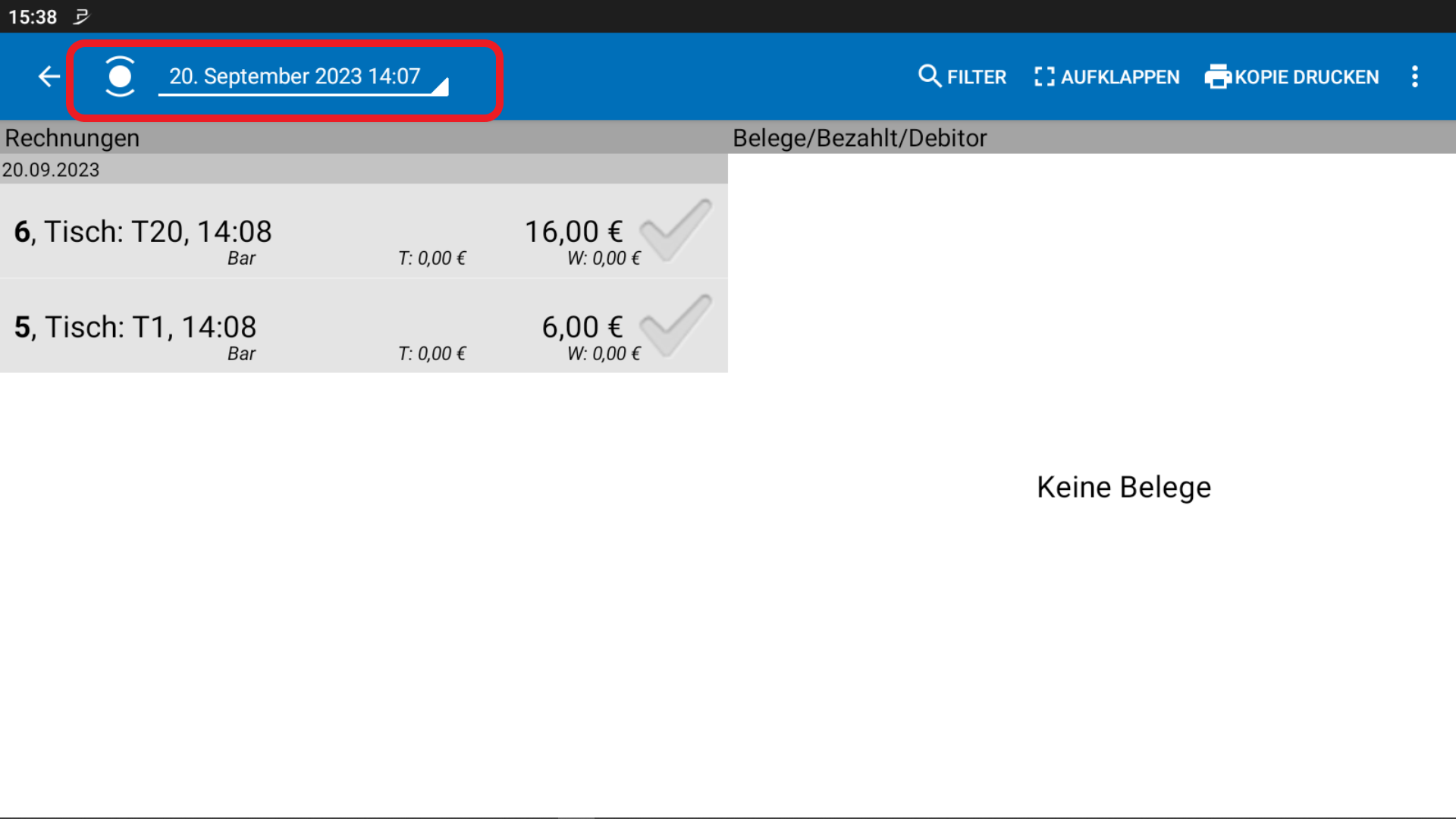 POS CASH Rechnungs Archiv 2