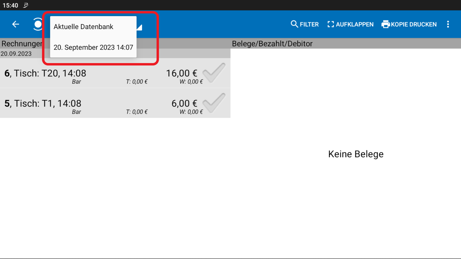 POS CASH Rechnungs Archiv ´3