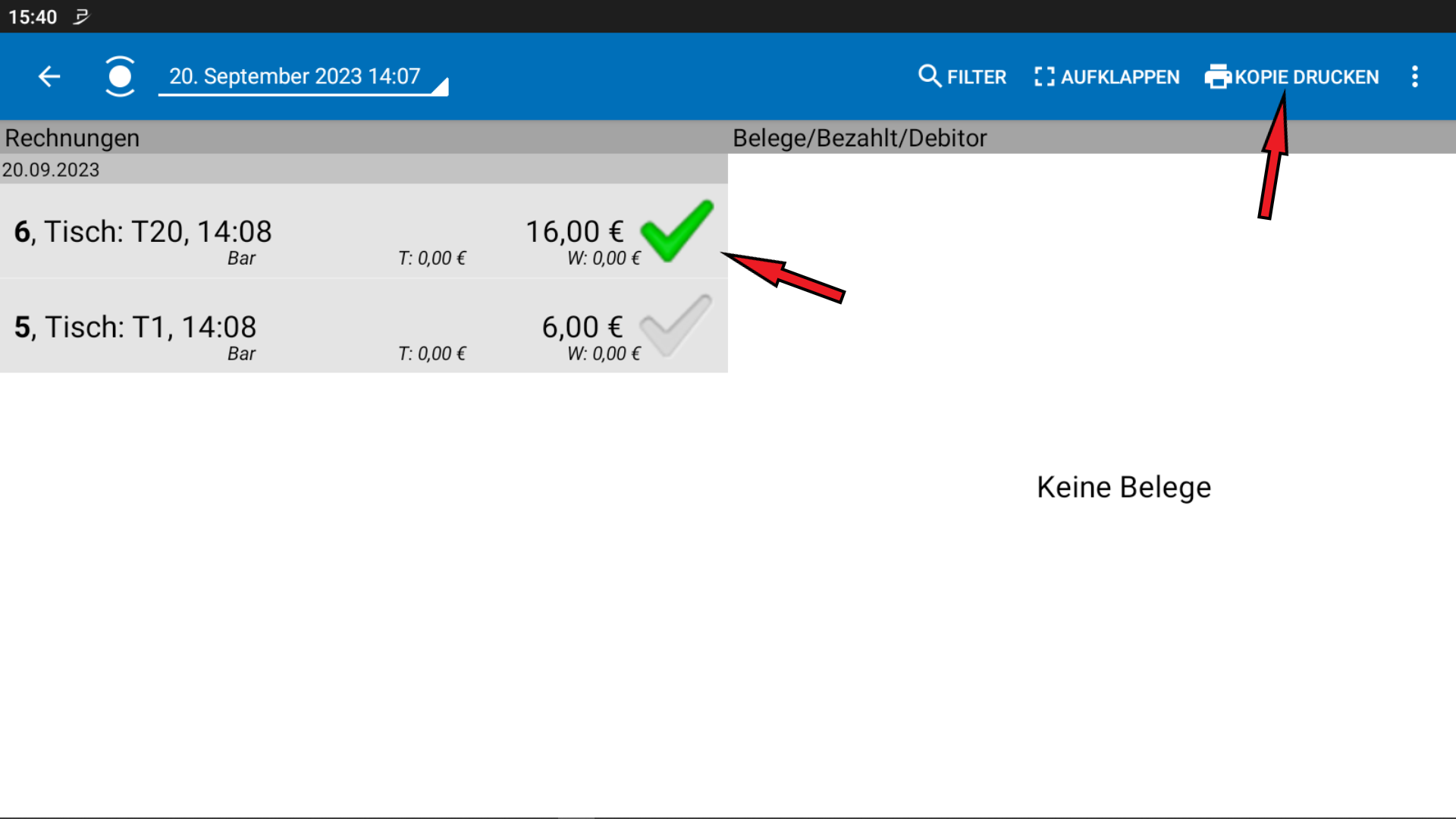 POS CASH Rechnungs Archiv ´4