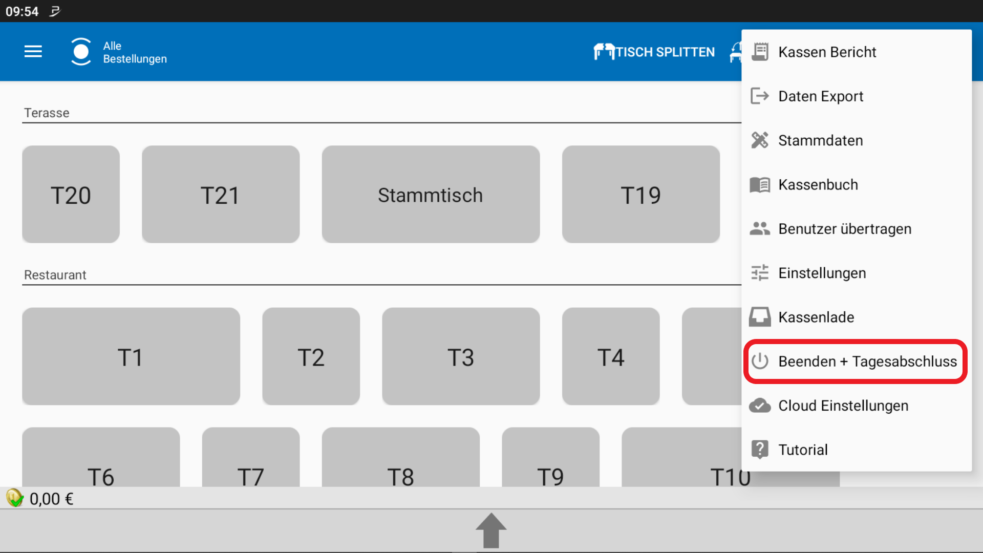 POS CASH Tages abschluss 2