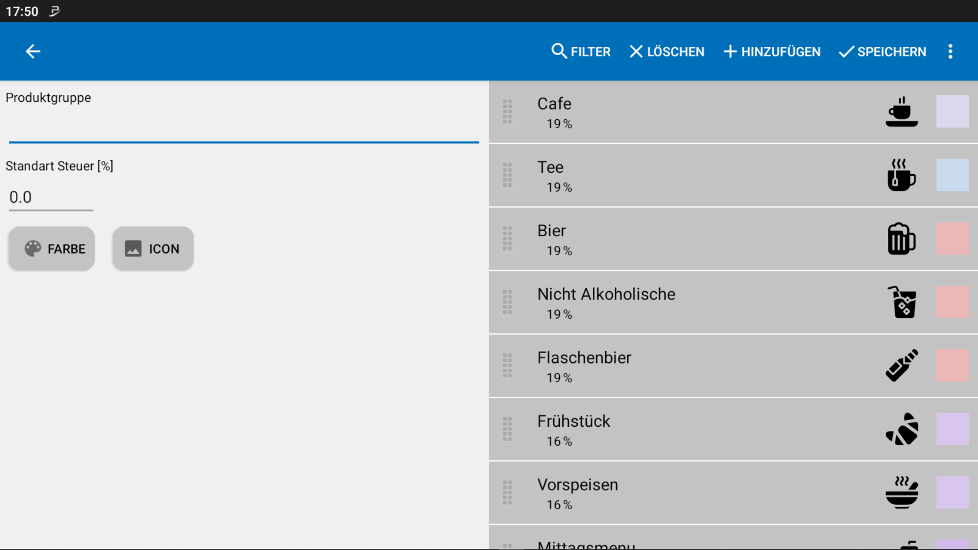 POS CASH produktgruppen erstellen 5