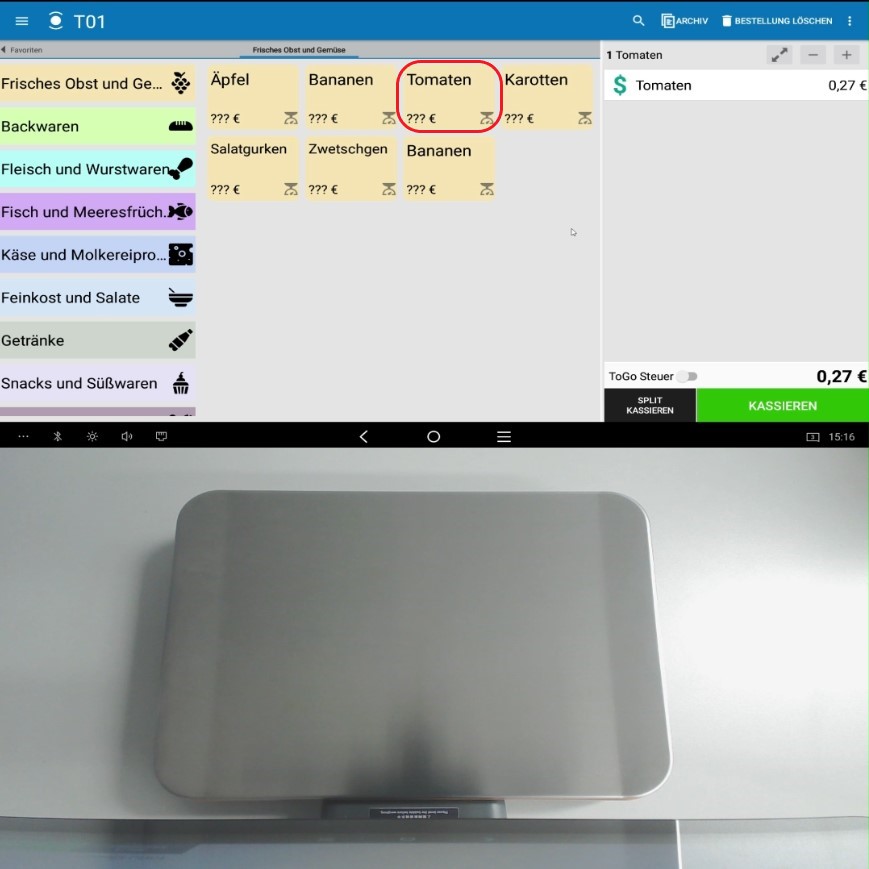 Artikel auswählen POS CASH Artikelanzahl beim Bonieren ändern 1